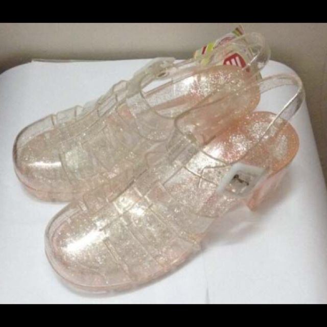 PO) Jelly Platforms in Clear Pink 