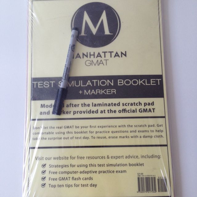 Manhattan Gmat Test Simulation Booklet With Market Books