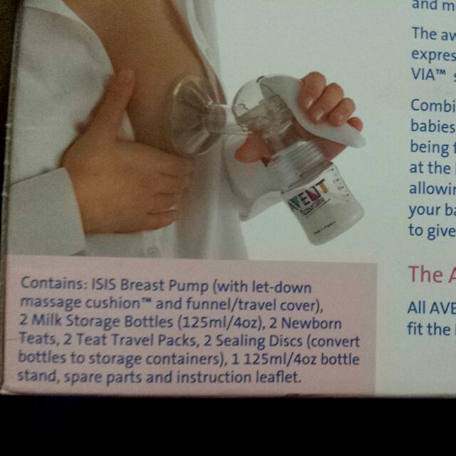 Pending Avent Naturally Isis Breast Pump Manual Babies Kids