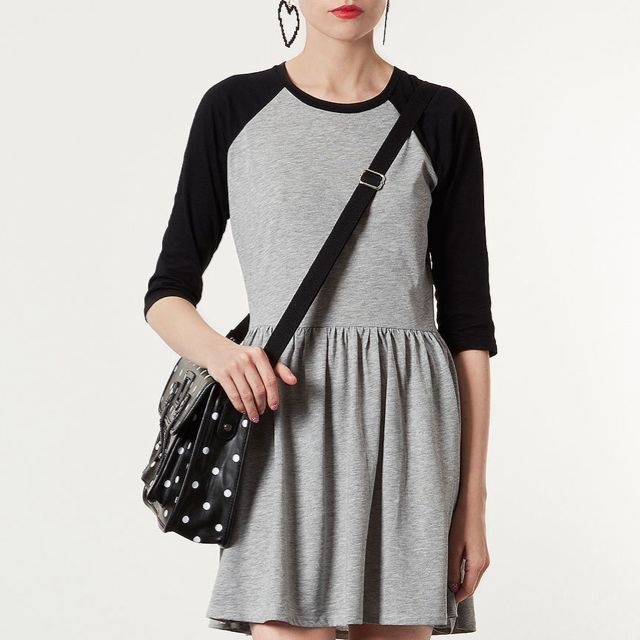 Topshop Raglan Skater Dress, Women's 