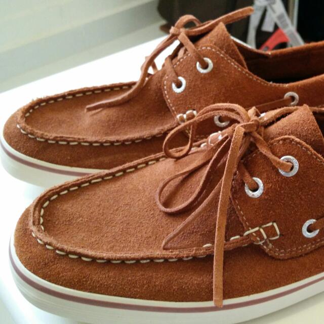 Authentic Superga Tan Suede boat shoes for sale. Bought from Tangs. Size EUR 45 UK 10.5