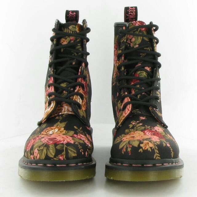 dr marten boots floral print