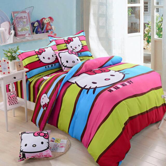 Hello Kitty Bed Sheet ( Preorder ), Furniture & Home Living, Bedding