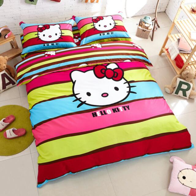 Hello Kitty Bed Sheet ( Preorder ), Furniture & Home Living, Bedding