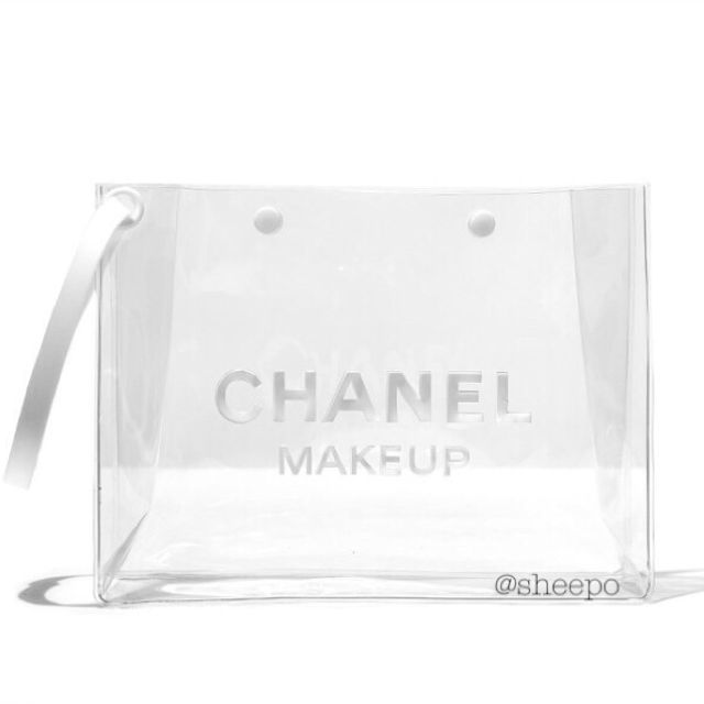 Chanel makeup bag clear outlet