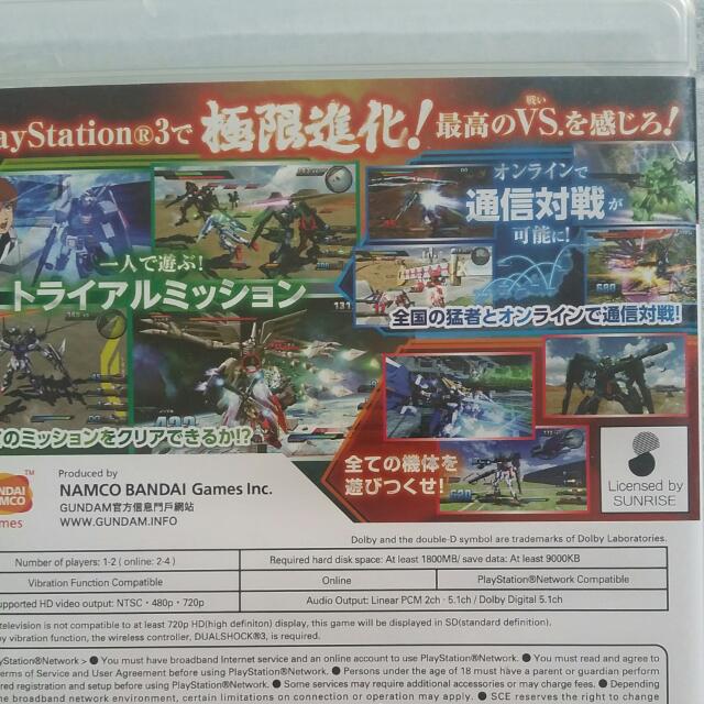 Ps 3 Gandam Vs Gundam Extreme Vs Toys Games On Carousell Ps 3 Gandam Vs Gundam Extreme Vs Toys Games On Carousell