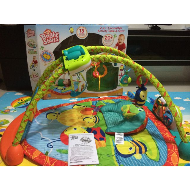 bright starts 2 in 1 activity table and gym