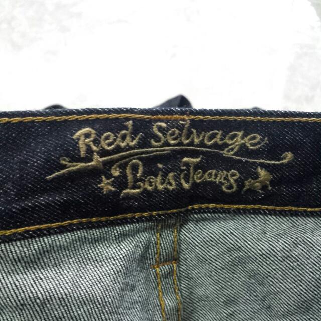 red selvage jeans