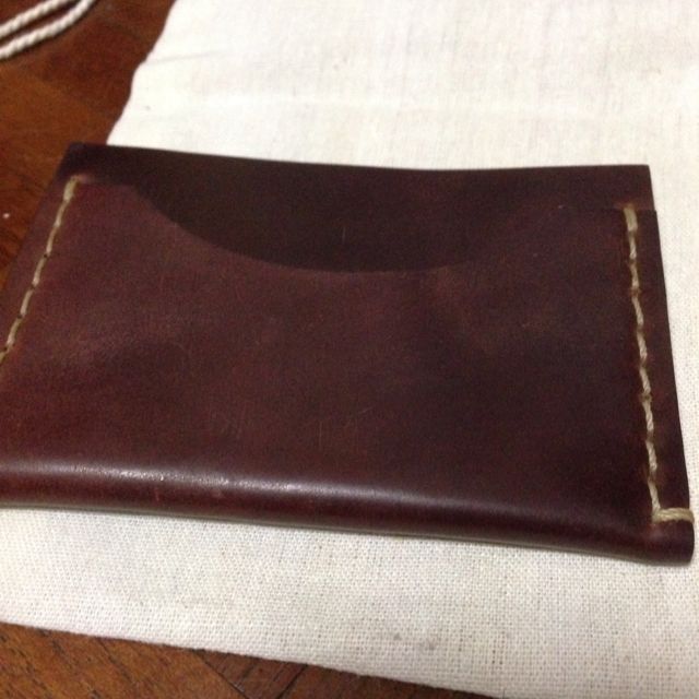 Corter Leather Shell Cordovan Card Holder
