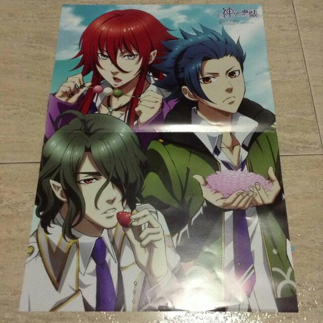 poster promo Kamigami no Asobi Ace of Diamond Daiya no anime Apollon Hades