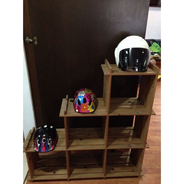 Wooden Helmet Rack (Pending), Furniture & Home Living, Furniture