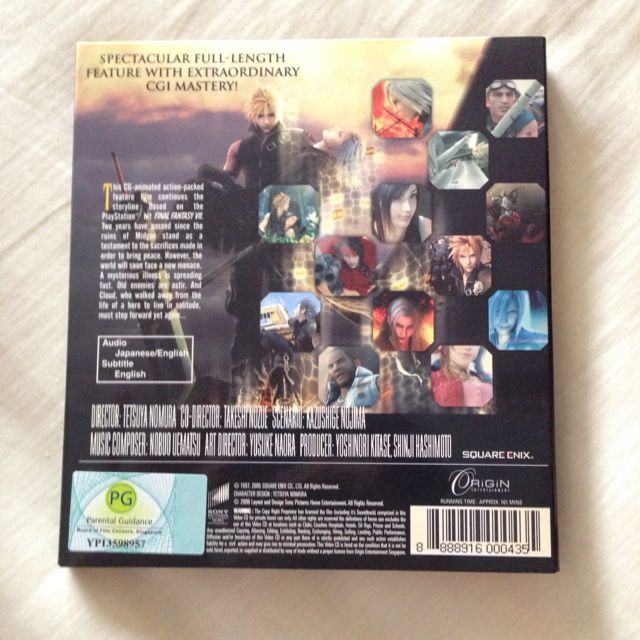 Final Fantasy Vii Advent Children Vcd Movie Everything Else On Carousell