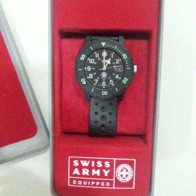 Swiss army equipped hot sale watch