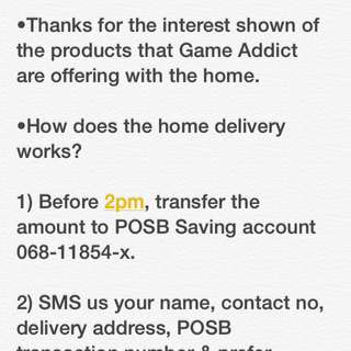 Infos Of Free Delivery Of Products