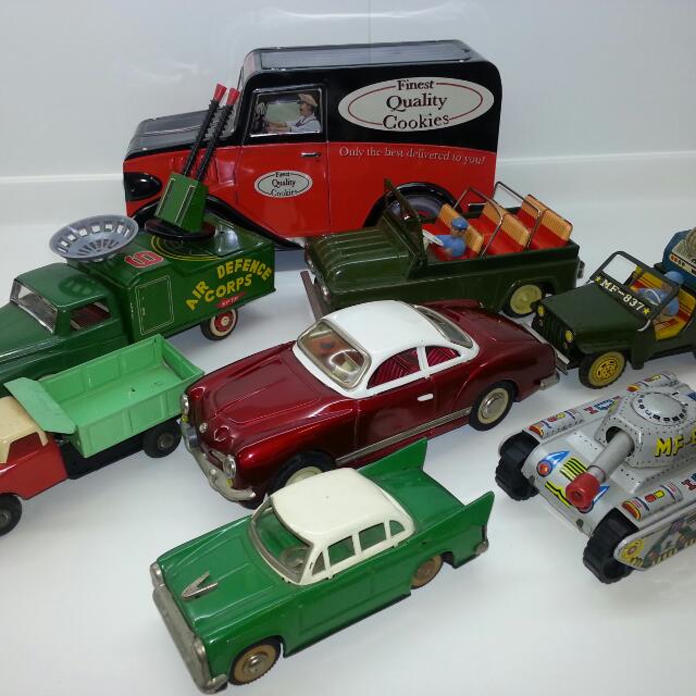 old toy cars in box