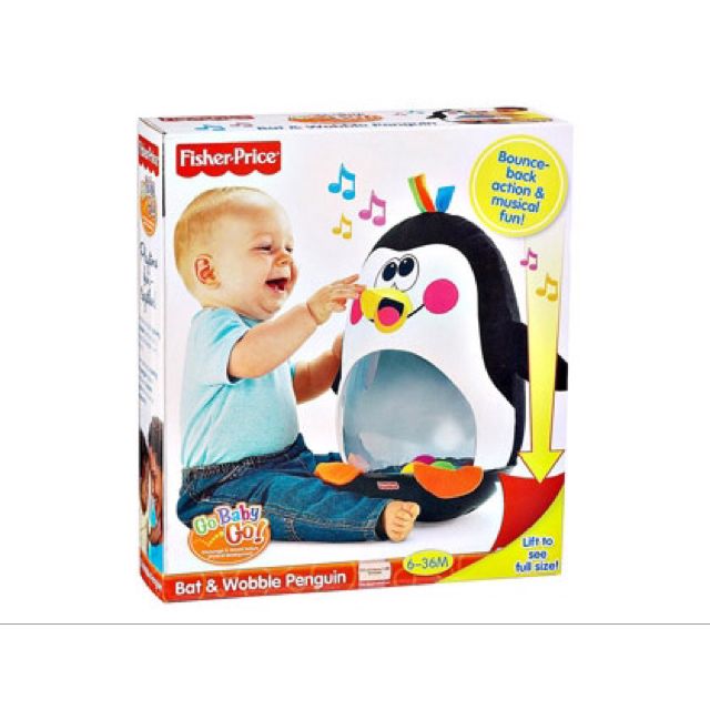 Fisher Price Go Baby Go Bat Wobble Penguin Babies Kids