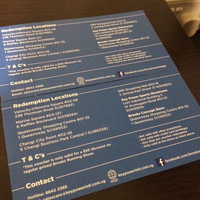 2 x Brooks 50 Shoe Voucher, Tickets & Vouchers, Vouchers on Carousell