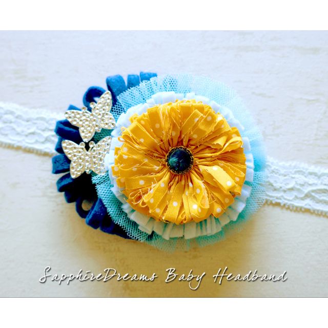 royal blue baby headband