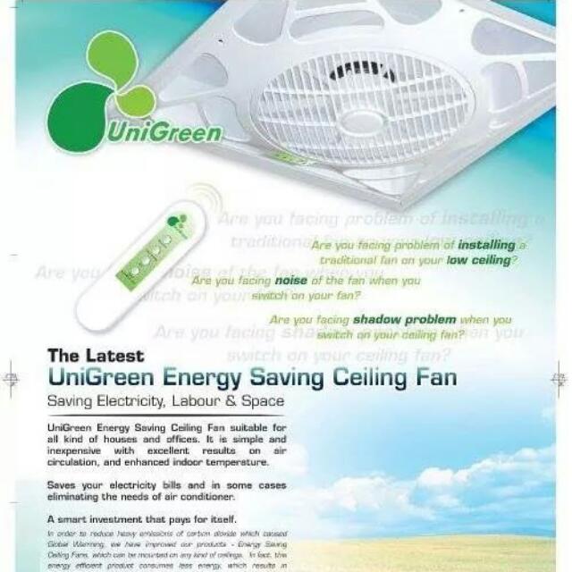 Energy Saving Ceiling Fan Home Furniture On Carousell