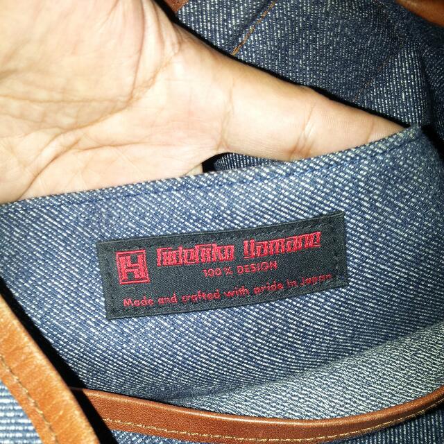 Evisu Yamane Denim Tote Bag Leather Handles Made In Japan In