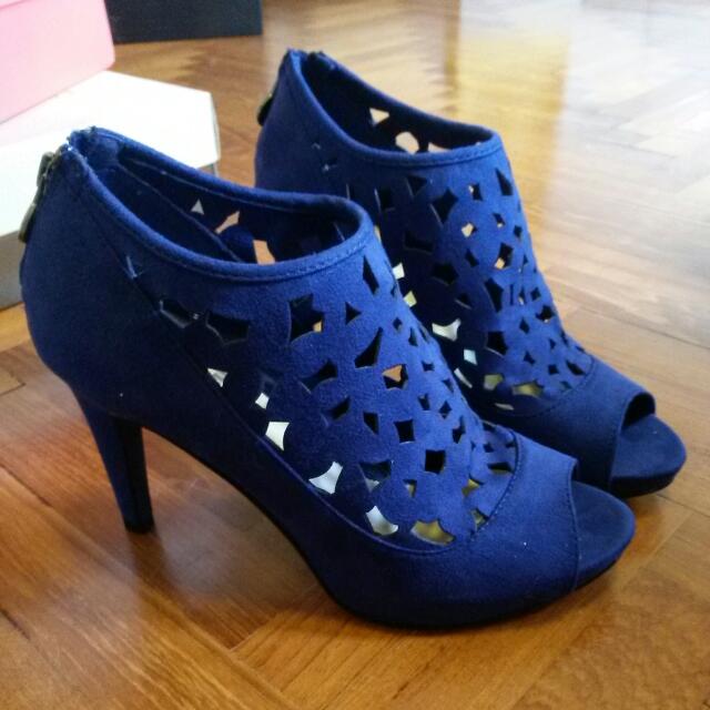 Lela Rose for Payless royal blue suede booties Women s Fashion Dresses Sets Traditional Ethnic wear on Carousell