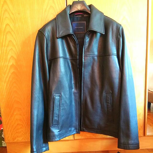 tommy hilfiger genuine leather jacket