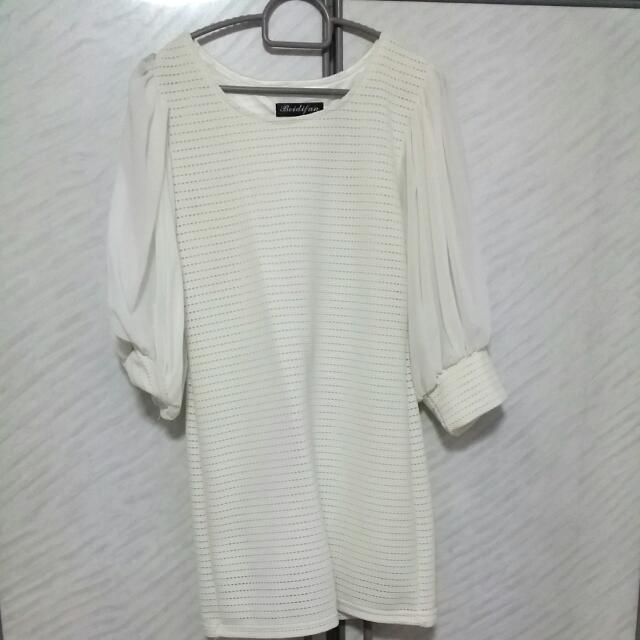 white fluffy dress for womens