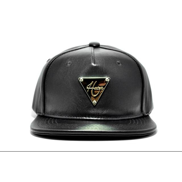 Haters Full Grain Leather Black SnapBack Men s Fashion Watches Accessories Caps Hats on Carousell