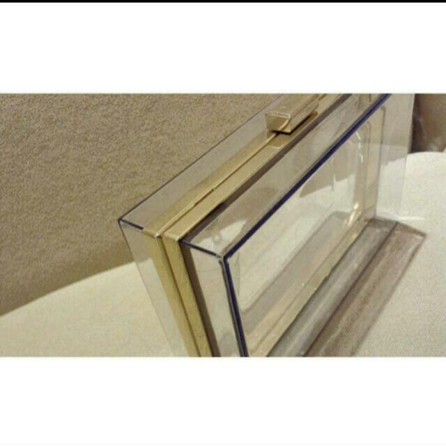 Transparent Clutch W/faux Pearl main image 0