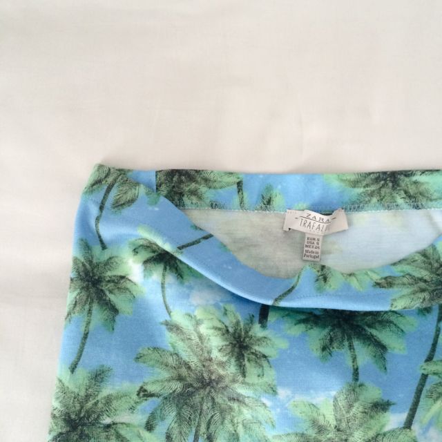 palm tree skirt zara