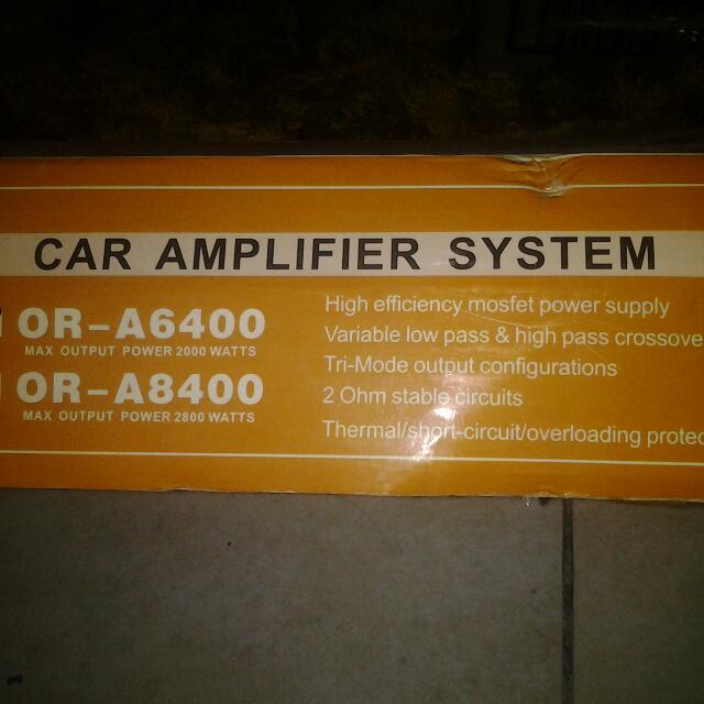 Selling Away oris car amplifier system Audio a6400 Still New Only Use
