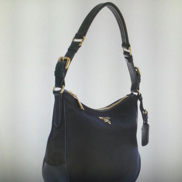 Prada Tessuto Saffiano Hobo Bag Price Reduced Luxury on Carousell