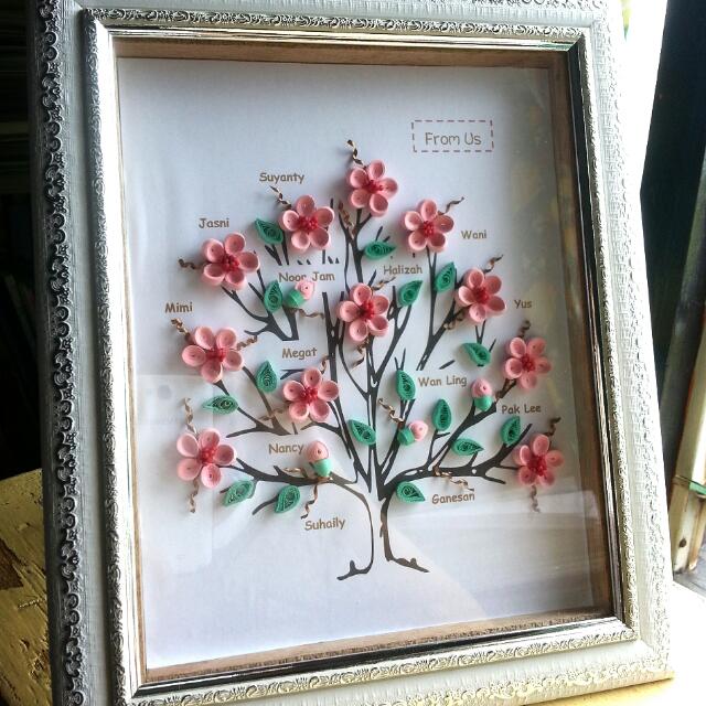 Customize Quilling Flower In Shadow Box, Hobbies & Toys, Stationery