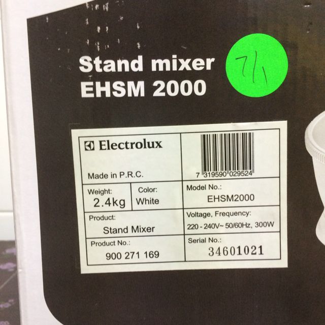Electrolux Stand Mixer EHSM 2000, TV & Home Appliances, Kitchen