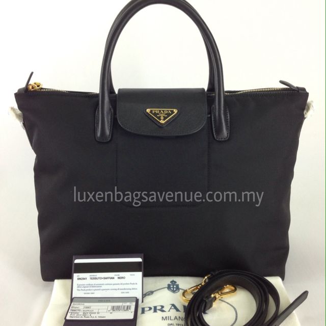 Prada bn2541 tessuto deals saffiano tote