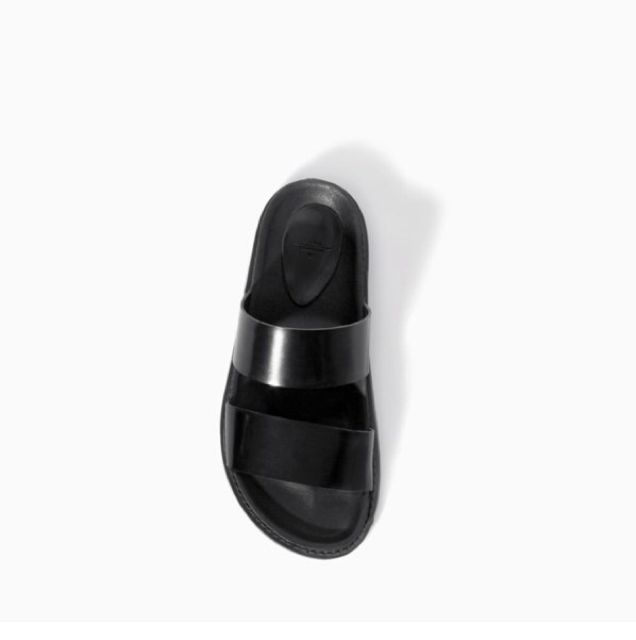 Zara black sliders outlet