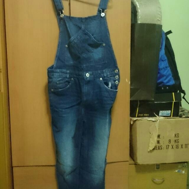 pull and bear denim jumpsuit