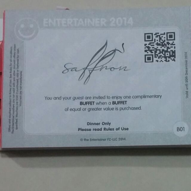 Saffron - Atlantis The Palm Dubai - Entertainer Vouchers For ...