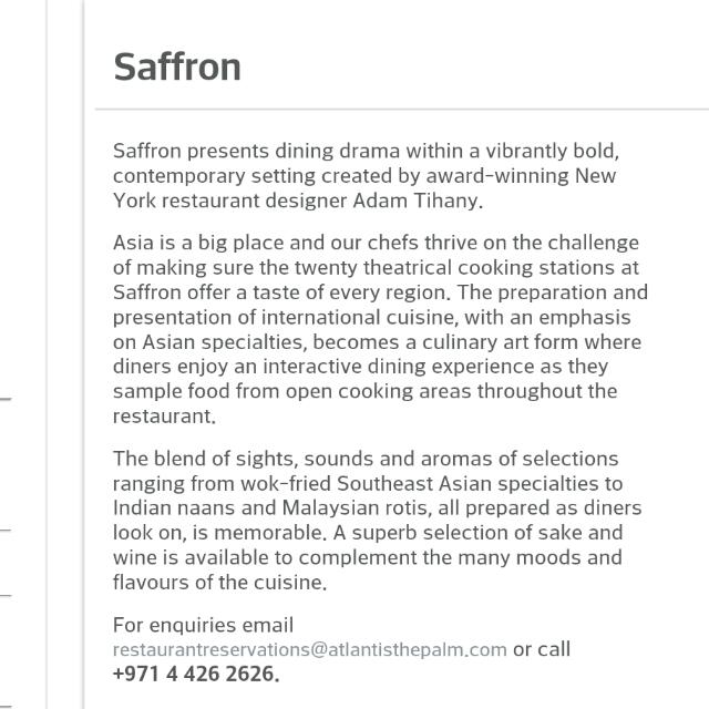 Saffron Atlantis The Palm Dubai Entertainer Vouchers For Dubai