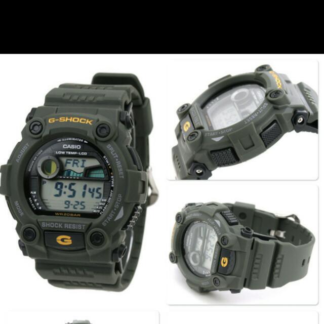 g shock watch army colour
