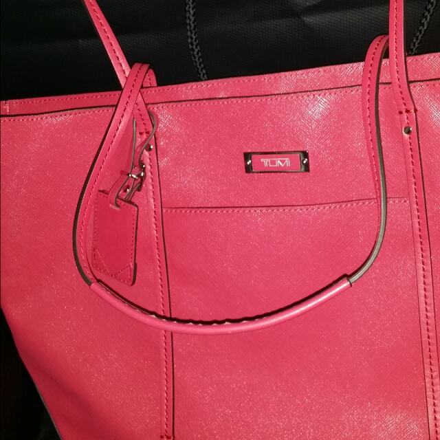 New With Tag Tumi Deep Pink Villa Q Tote Large Luxury on Carousell