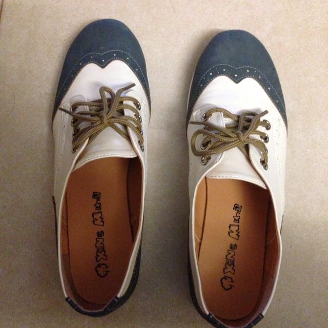 Blue and White Brogues, Women's Fashion 