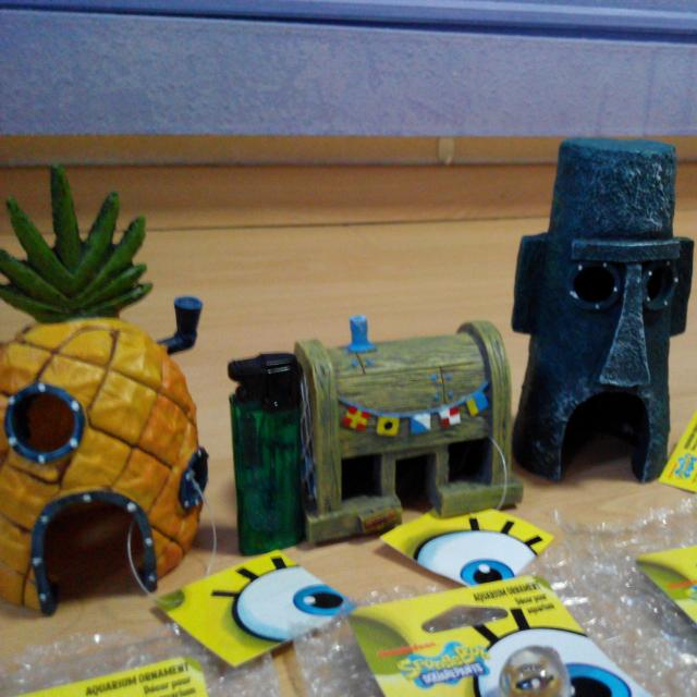 Brand New And Unused Aquarium Terrarium Fish Tank Ornaments Spongebob