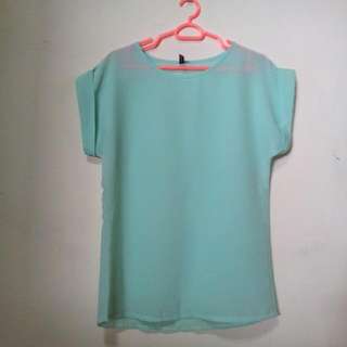 Green chiffon Top