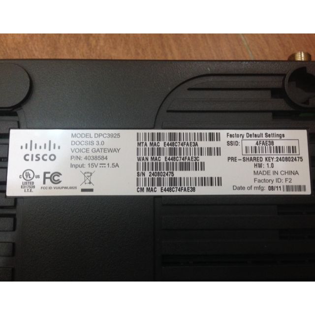Cisco DPC3925 Modem, Computers & Tech, Parts & Accessories, Networking on Carousell