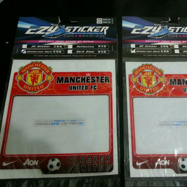 Man United Car Sticker For Road Tax Display Everything Else On Carousell