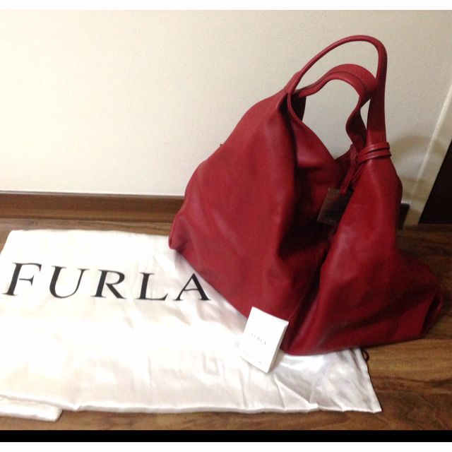 Authentic Furla Red Leather Bag