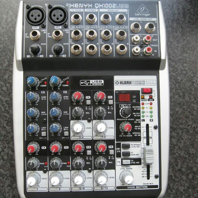 BEHRINGER XENYX QX1002USB 10Input 2Bus Mixer, Audio, Soundbars, Speakers & Amplifiers on Carousell