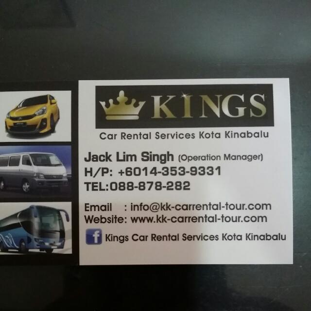 Kings Car Rental Kota Kinabalu Auto Accessories On Carousell