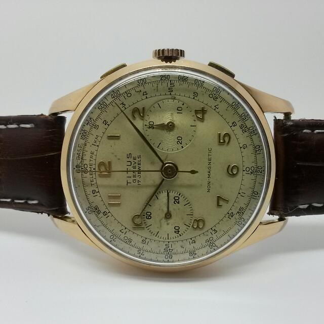 Titus Chronograph Swiss Made Vintage Watch